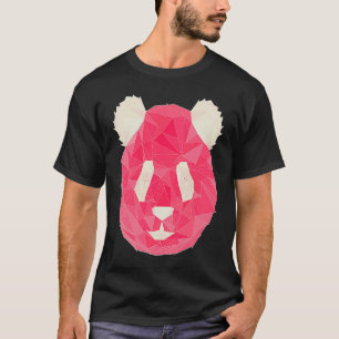 T-shirt Style Panda Pink Polygon