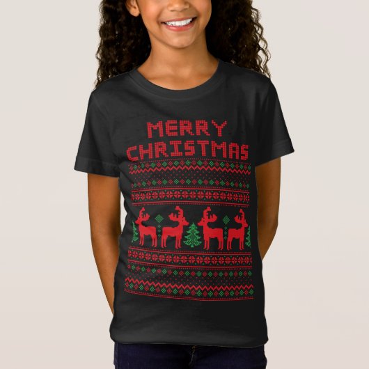 T-Shirt style pixel art JOYEUX NOËL (Devant)