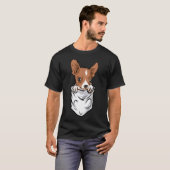 T-shirt Style Poche Adorable Chihuahua Chiot Et Mignonne (Devant entier)