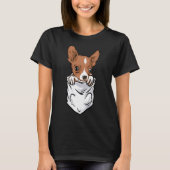 T-shirt Style Poche Adorable Chihuahua Chiot Et Mignonne (Devant)