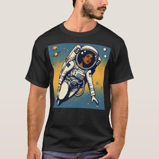 T-shirt Style Pop Art Astronaut (Devant)