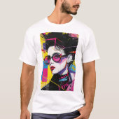 T-shirt style pop art des années 80 rétro (Devant)