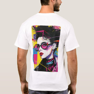T-shirt style pop art des années 80 rétro
