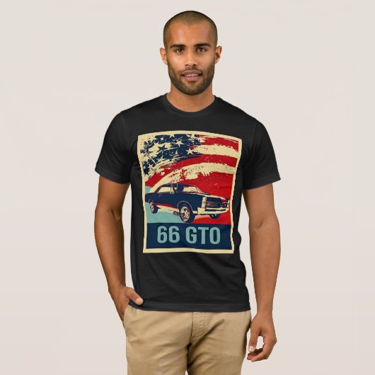 T-shirt Style Pop GTO Pontiac 1966 (Devant entier)