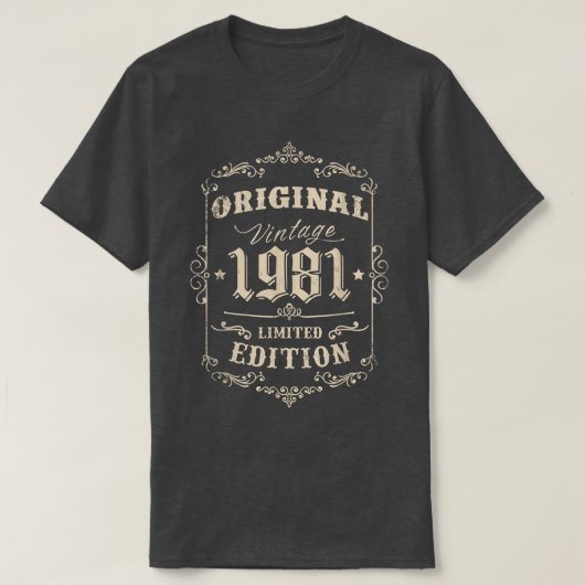 T-shirt Style rétro 41e anniversaire Idée cadeau 1981 Vint (Design devant)