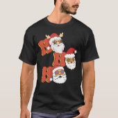 T-shirt Style rétro de Noël - Ho Ho Ho (Devant)