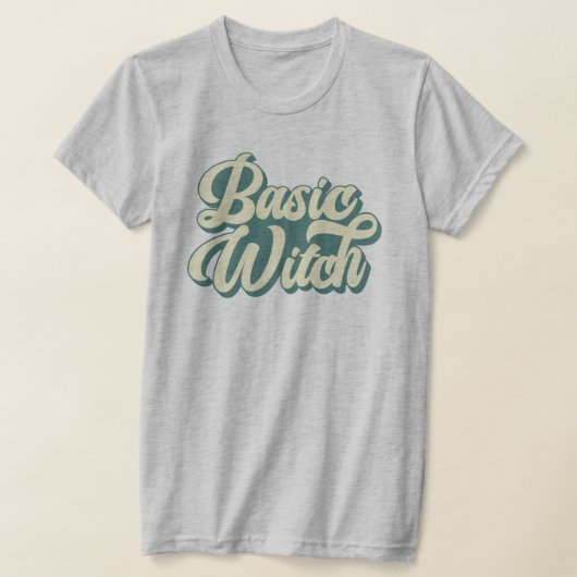 T-shirt Style rétro de sorcière de base Halloween d'automn (Poser)