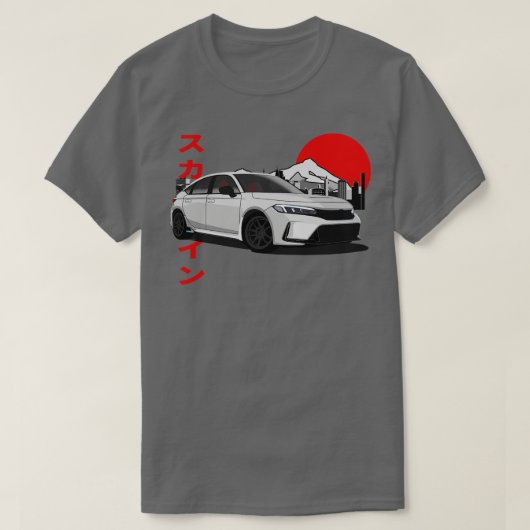 T-shirt Style rétro Honda Civic fl5 (Design devant)