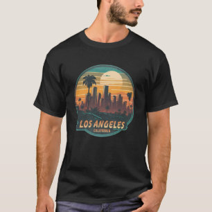 T-shirt Style rétro Los Angelas California City skyline