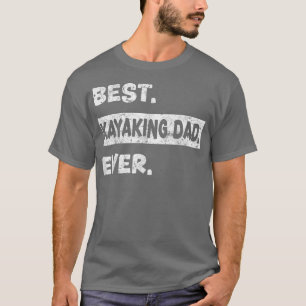 T-shirt Style Rétro Meilleur Papa de Kayak de tous les tem