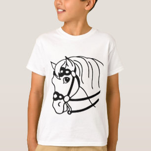 T-shirt Style rétro minimal Cheval Head Art animal