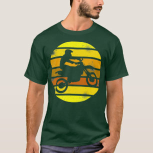 T-shirt Style Rétro Motocross Dirt Vélo Sports Vintage