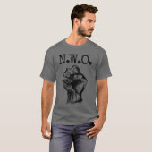 T-shirt Style Rétro - N.W.O. Poing levé (Devant entier)