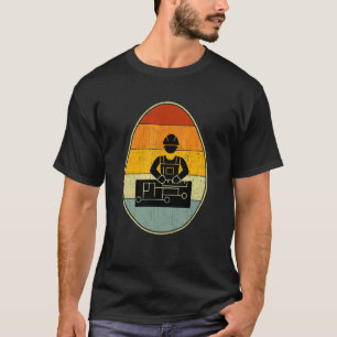 T-shirt Style Rétro OEuf de Pâques Graphique Jour de Pâque