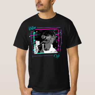T-shirt Style Rétro Pop Culture Femme Neon Art