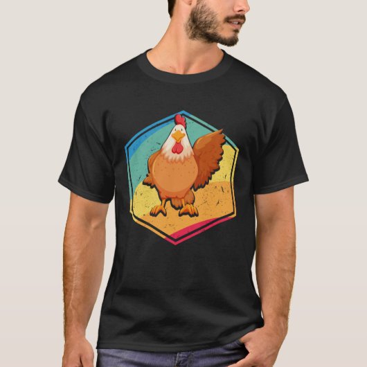 T-shirt Style rétro poulet (Devant)