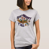 T-shirt Style Rétro Restez Super Y'all Champignons - Fleur (Devant)