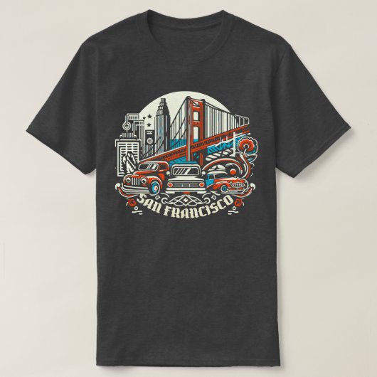 T-shirt Style rétro San Francisco (Design devant)