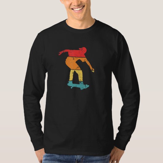 T-shirt Style Retro Skateboarder Skateboard Skateboard Ska (Devant)