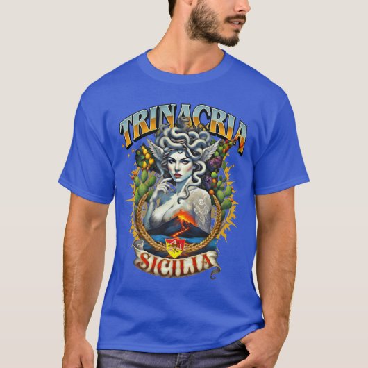 T-Shirt style rétro Trinacria (Devant)