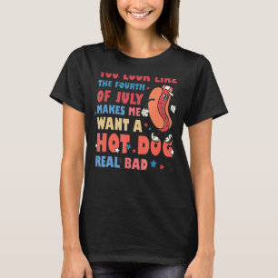 T-shirt Style Rétro U ressemble 4 juillet Hot Dog Outfi