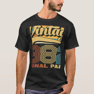 T-shirt Style Rétro Vintage 1982 Pièces D'origine 40ème An