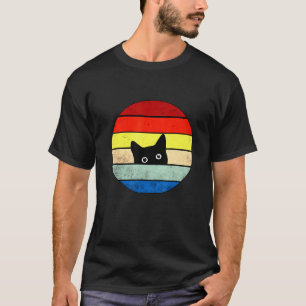 T-shirt Style rétro vintage de chat noir