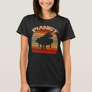 T-shirt Style rétro Vintage Piano Keyboard Musical Instrum