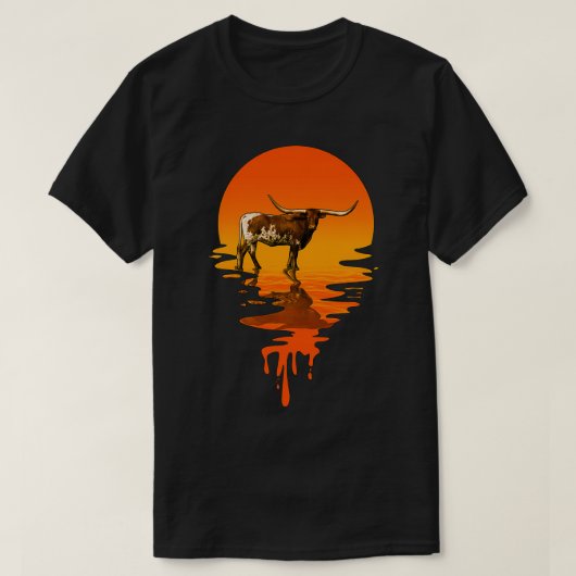T-shirt Style rétro vintage Texas Longhorn (Design devant)