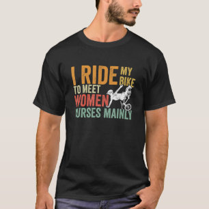 T-shirt Style Rétro VTT Cycliste Crash My Bike Fu