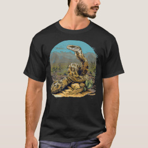T-shirt Style rétro Western Diamondback Rattlesnake