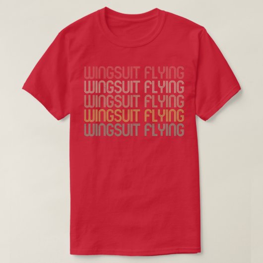 T-shirt Style rétro Wingsuit Flying Design (Design devant)