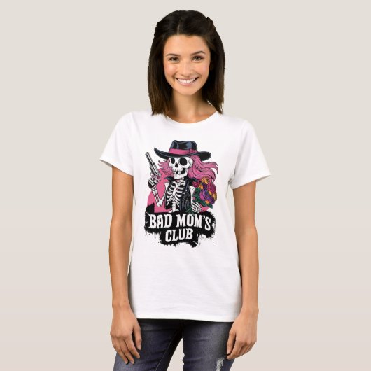 T-shirt Style squelette avec un pistolet (Devant entier)