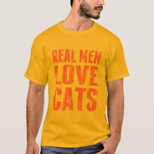 T-shirt Style strident de vrais d'hommes chats d'amour