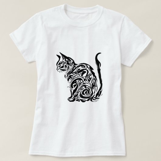 T-shirt Style tatouage de chat (Design devant)