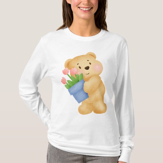 T-shirt Style Teddy Cendré (Devant)