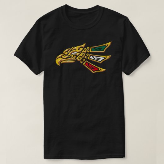 T-shirt Style Tribal Eagle Mexicain Hecho En Mexique (Design devant)