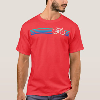 T-shirt Style vélo rétro bleu