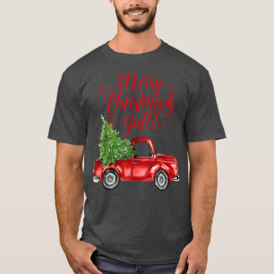 T-shirt Style vintage Camion Rouge Joyeux Noël Yall