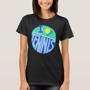 T-shirt Style Vintage cool I Love Tennis
