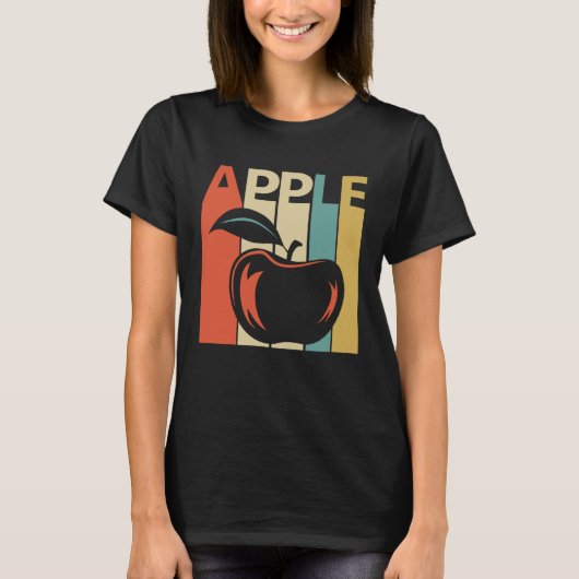 T-shirt Style vintage Cute Apple Fruit (Devant)