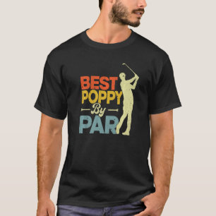 T-shirt Style Vintage Mens Meilleur Poppy Par Par Golf Pèr