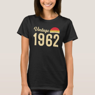 T-shirt Style vintage Né En 1962 Rétro 60e Anniversaire