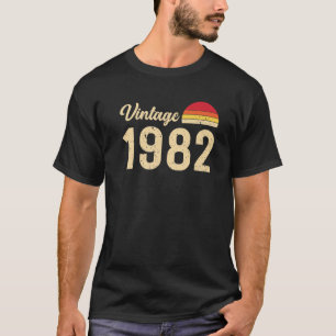 T-shirt Style vintage Né En 1982 T S Retro 40E Anniversair