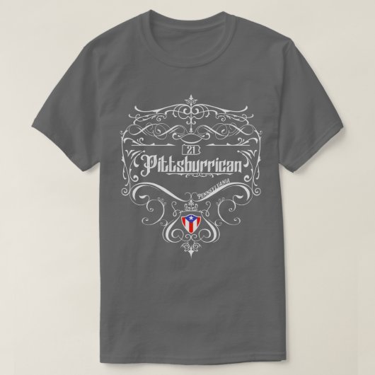 T-shirt Style Vintage Pittsburrican (Design devant)