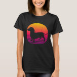 T-shirt Style vintage Retro 80's Dachshund<br><div class="desc">Design vintage Retro 80's Style Dachshund pour les amateurs de Dachshund.</div>