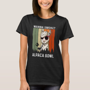 T-shirt Style Vintage rétro Llama Wanna Smoke Alpaca Bowl