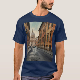 T-shirt Style Vintage Rome Voyage Aquarelle Italienne