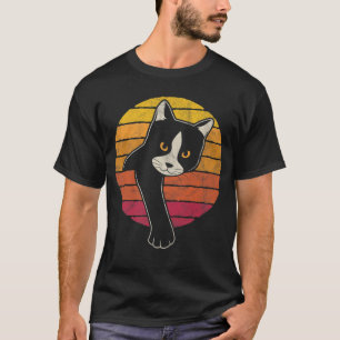 T-shirt Style vintage Tuxedo Chat Silhouette Rétro