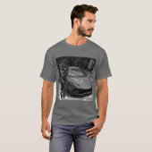 T-shirt Style violet noir à l'huile tribale conception 2 (Devant entier)